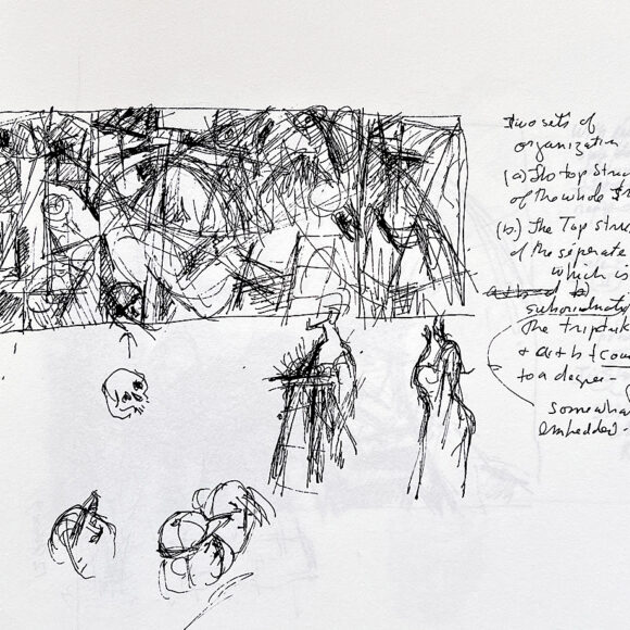 Structural organization study of triptych 2