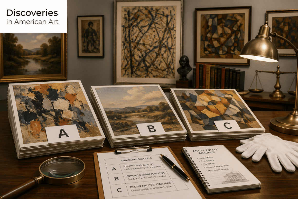 Artist estate collection appraisal and artwork grading.