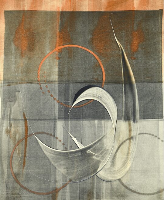 Orange & Black Series No 1 2019, 22 x 18 inches
