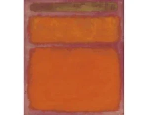 Orange and Yellow by Mark Rothko, an abstract painting featuring vibrant orange and yellow color fields. 