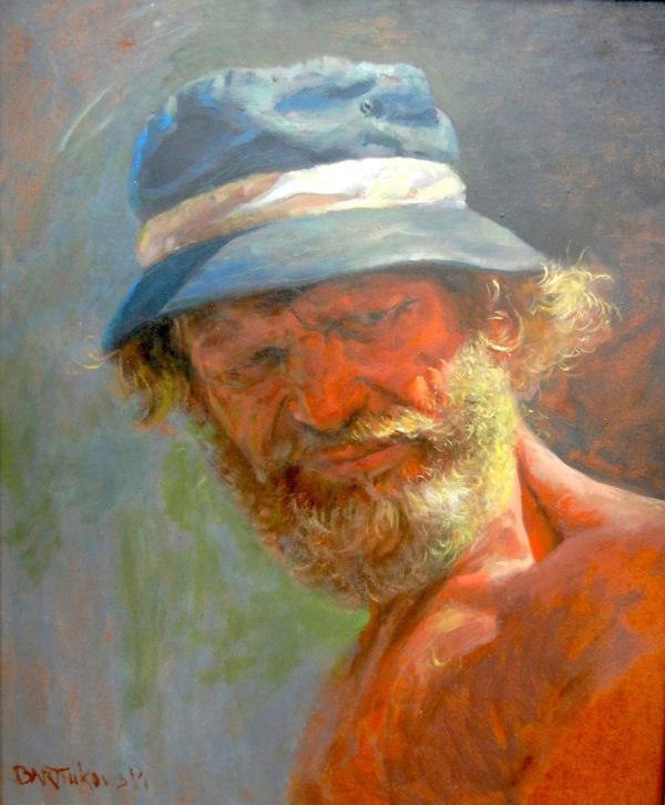 Self-portrait in Blue Hat