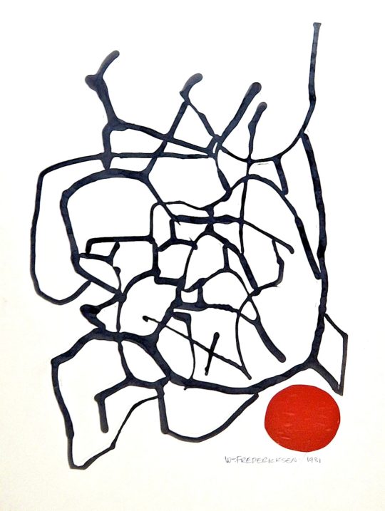 Untitled (Abstract composition, Red Spot)